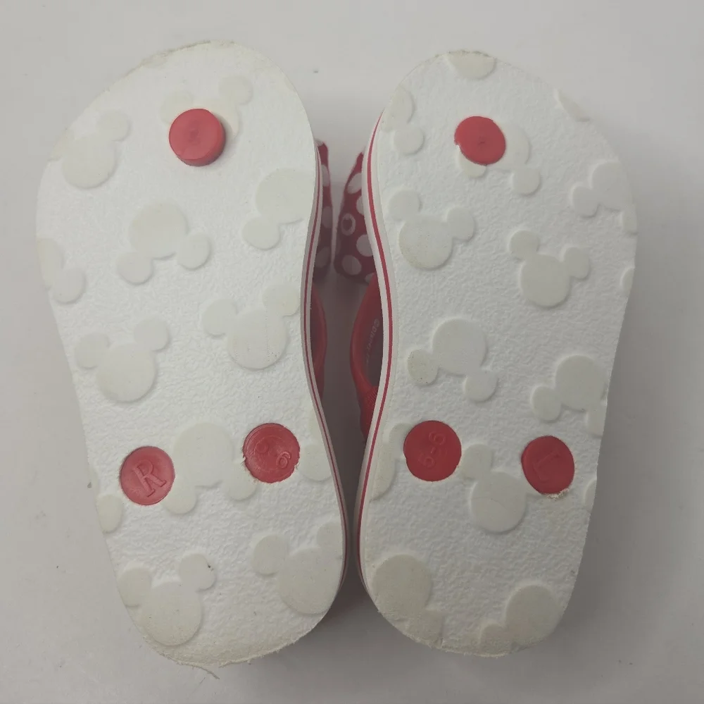 Minnie Mouse Slip On Bow Sandals Size 5-6